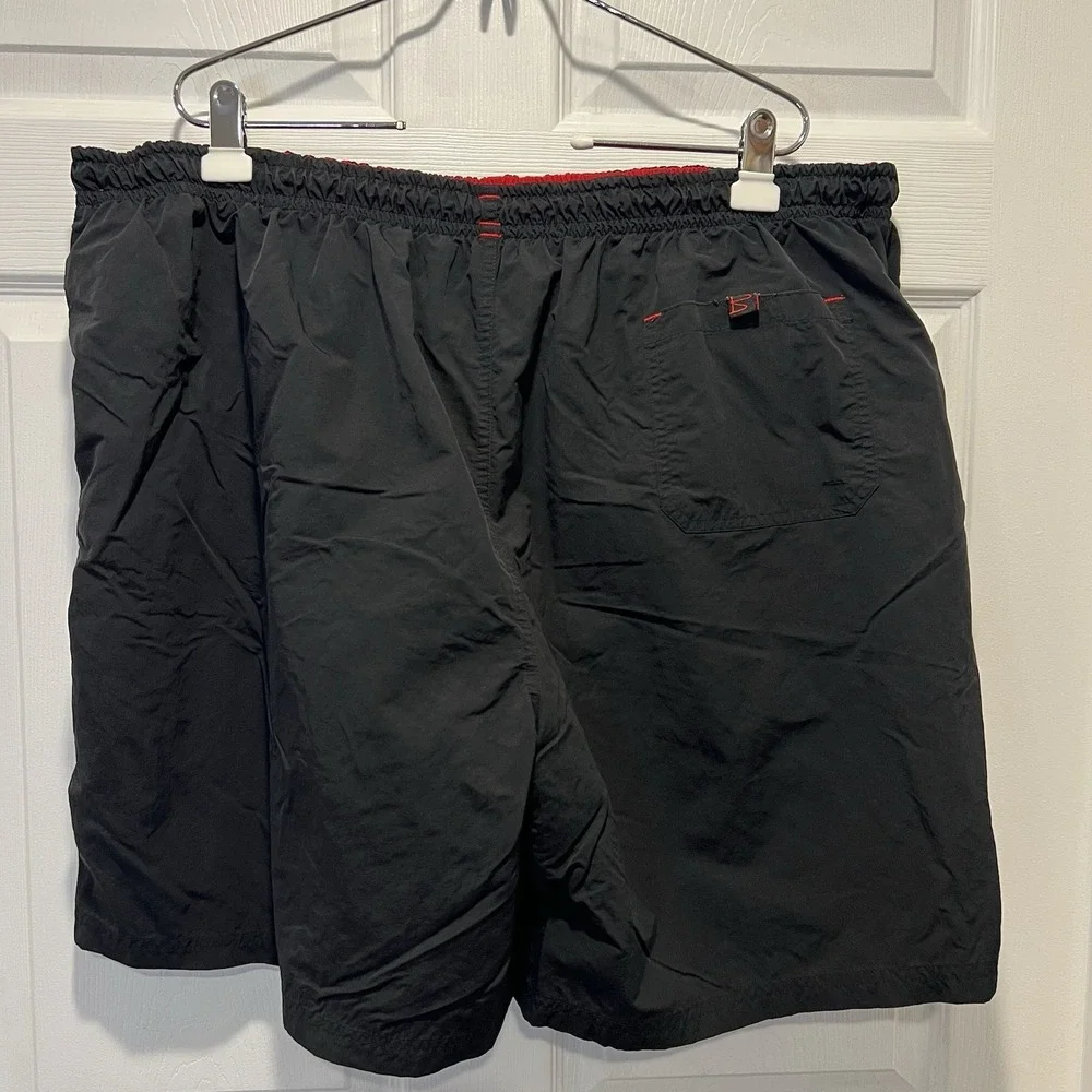 Buykud 5XL‎ Men's Swimsuit Black w/Red